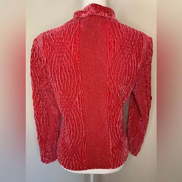 Great Cavalier by ST. PAUL Velvet Jacket Blazer Pink Women Size Small - Picture 2 of 9